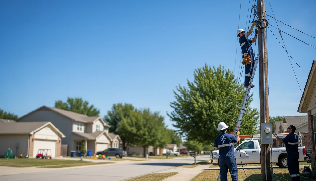Residential electrician providing installation services in Round Rock, AZ